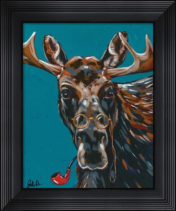Framed Spy Animals II-Mystery Moose Print