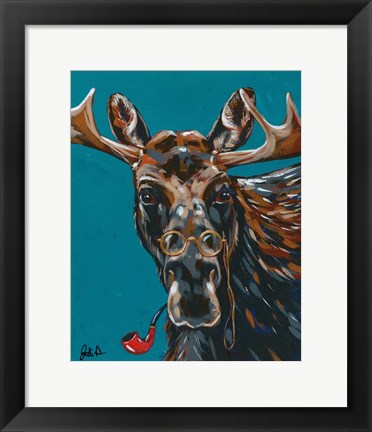 Framed Spy Animals II-Mystery Moose Print