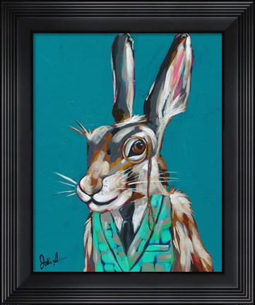Framed Spy Animals III-Riddler Rabbit Print