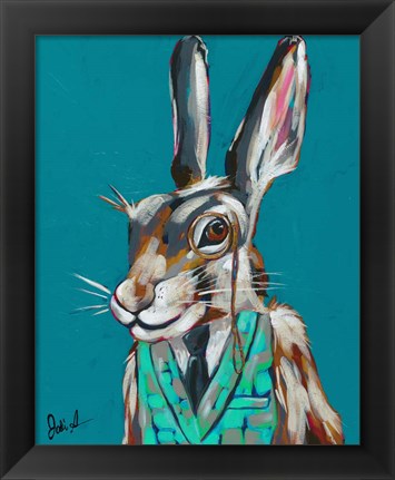 Framed Spy Animals III-Riddler Rabbit Print