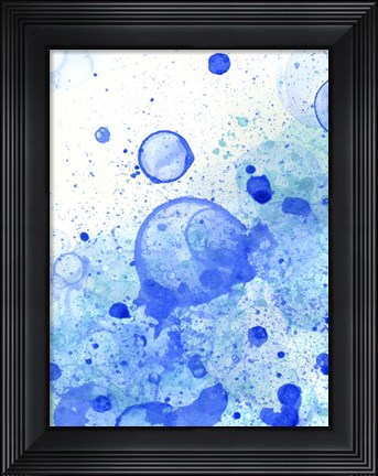 Framed Bubble Splash I Print