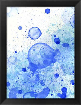 Framed Bubble Splash I Print