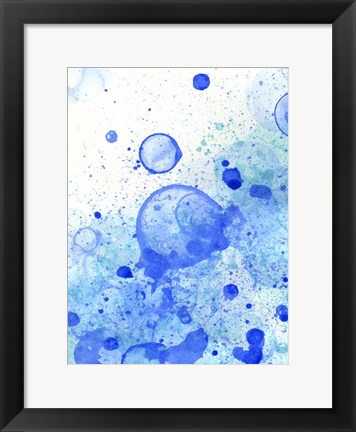 Framed Bubble Splash I Print