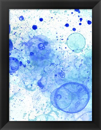 Framed Bubble Splash Ii Print