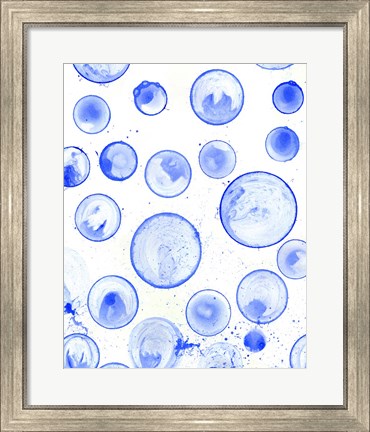 Framed Bubble Polkadot Ii Print