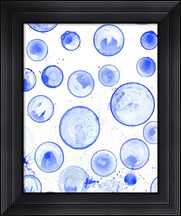 Framed Bubble Polkadot Ii Print