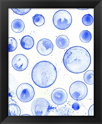 Framed Bubble Polkadot Ii Print