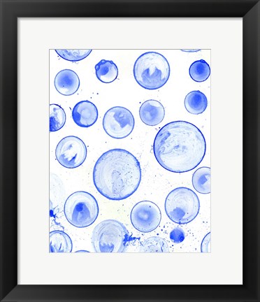 Framed Bubble Polkadot Ii Print