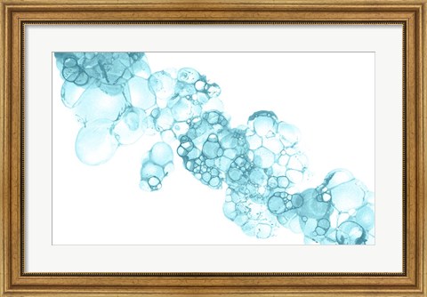 Framed Bubblescape Aqua II Print