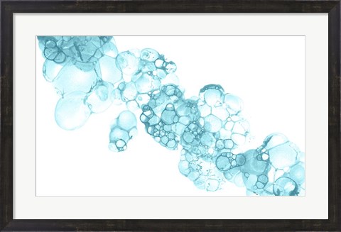 Framed Bubblescape Aqua II Print