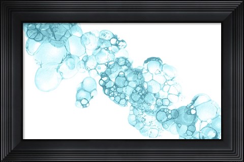 Framed Bubblescape Aqua II Print