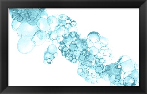 Framed Bubblescape Aqua II Print