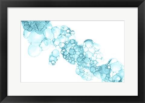 Framed Bubblescape Aqua II Print