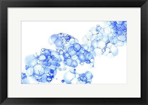 Framed Bubblescape Blue I Print