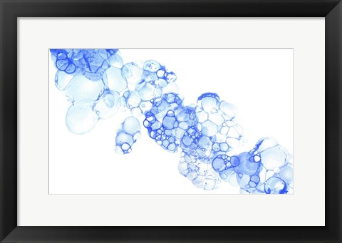 Framed Bubblescape Blue II Print