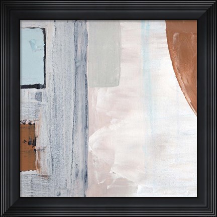 Framed Blocks and Circles Abstract II Print