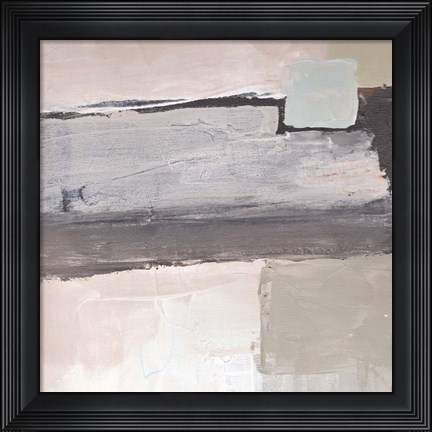 Framed Blocks and Circles Abstract III Print
