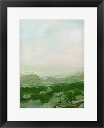 Framed Soft Green Hills Print