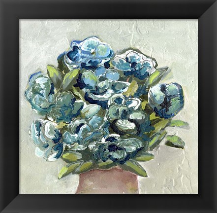 Framed Vase of Blues Print