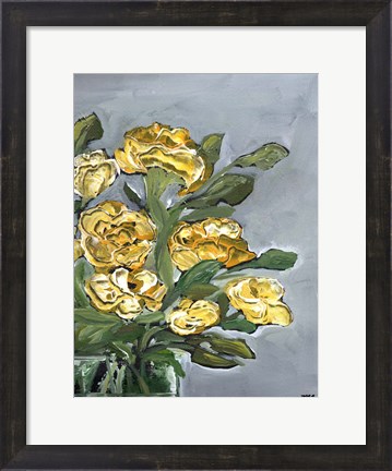 Framed Yellow Farmhouse Bouquet portrait II Print