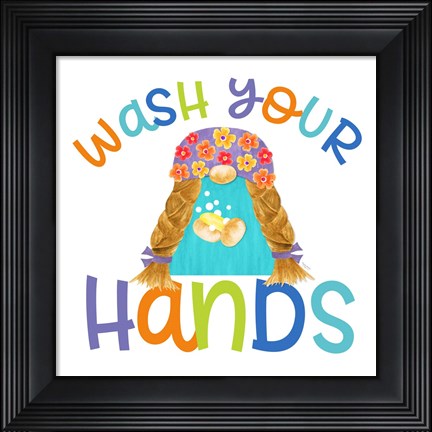Framed Bathroom Gnomes II Print
