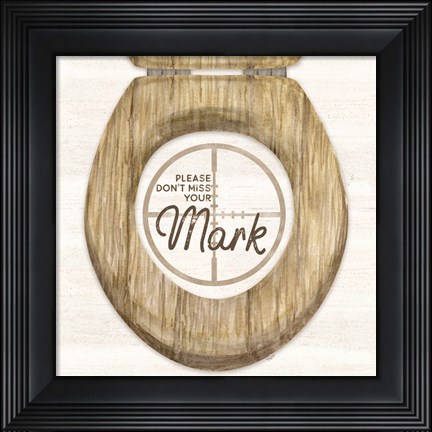 Framed Bath Art III-Don&#39;t Miss Print