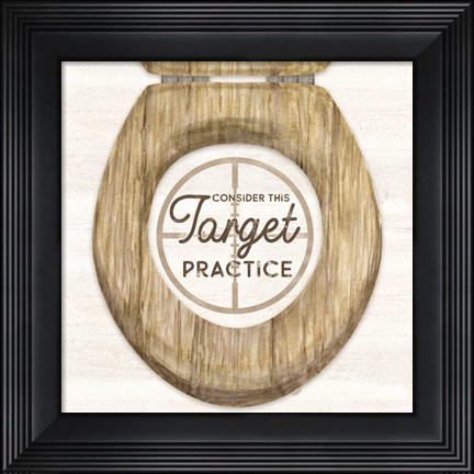 Framed Bath Art IV-Target Practice Print
