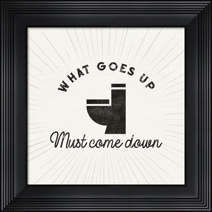 Framed Bath Art IX-What Goes Up Print