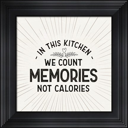 Framed Kitchen Art III-Count Memories Print