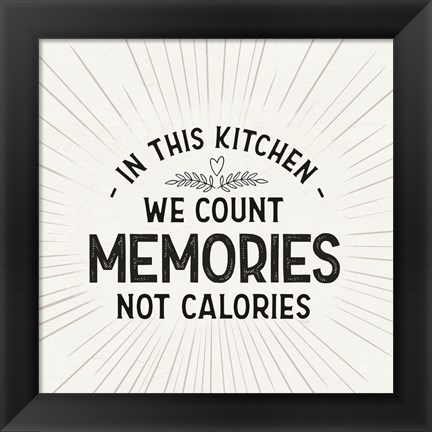 Framed Kitchen Art III-Count Memories Print