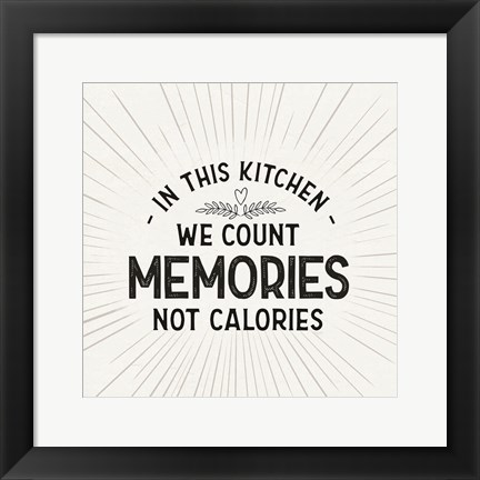 Framed Kitchen Art III-Count Memories Print