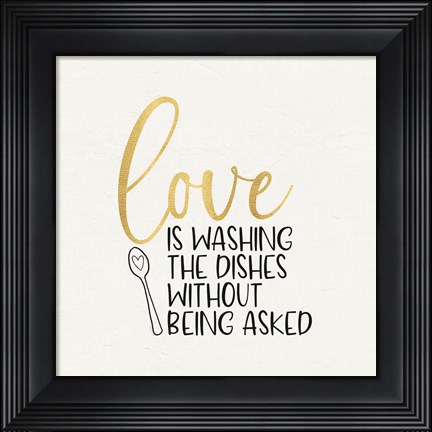 Framed Kitchen Art VI-Love Washes Print