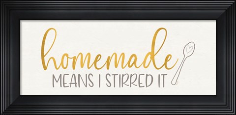 Framed Kitchen Art panel V-Homemade Means Print