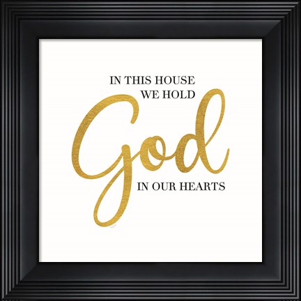 Framed Religious Art II-God in Hearts Print
