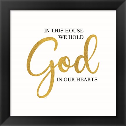 Framed Religious Art II-God in Hearts Print