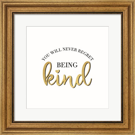 Framed Sentiment Art I-Being Kind Print