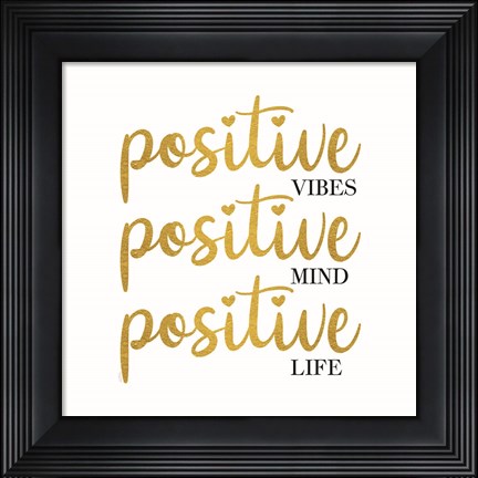 Framed Sentiment Art III-Positive Life Print