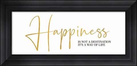 Framed Sentiment Art panel III-Happiness Print