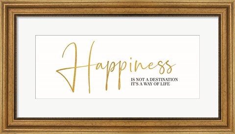 Framed Sentiment Art panel III-Happiness Print