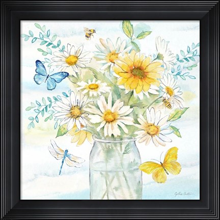 Framed Daisy Days II clean Print