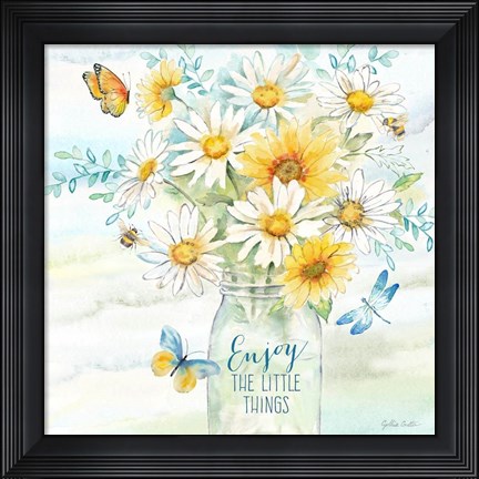 Framed Daisy Days III Print