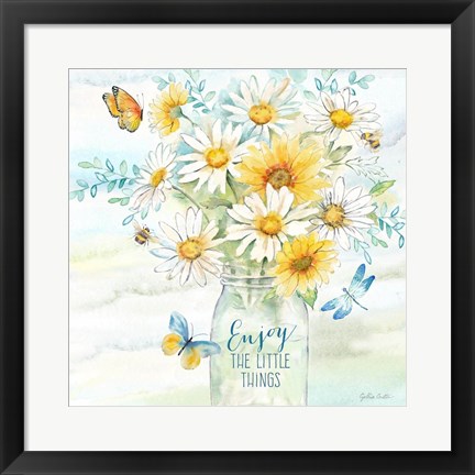 Framed Daisy Days III Print