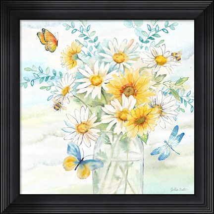 Framed Daisy Days III clean Print
