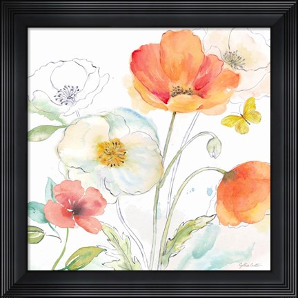 Framed Happy Poppies III Print