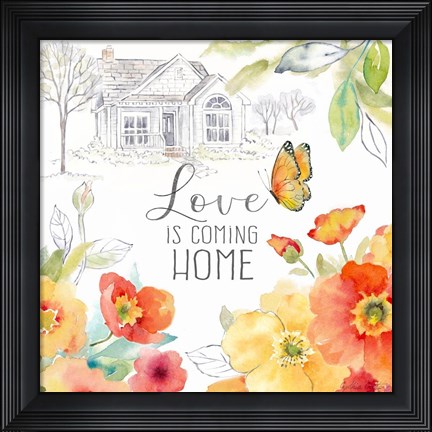 Framed Happy Poppies V Print