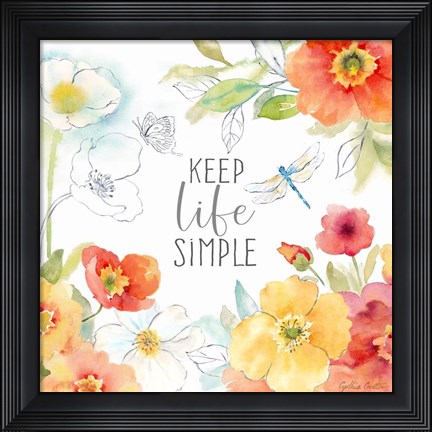 Framed Happy Poppies VII Print