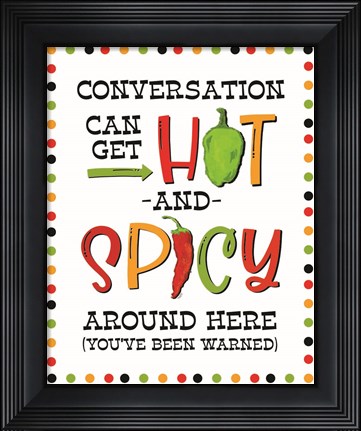 Framed Hot &amp; Spicy V Print