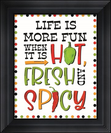 Framed Hot &amp; Spicy VI Print