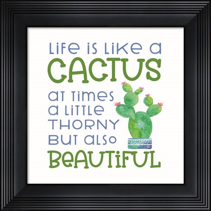 Framed Playful Cactus IV Print