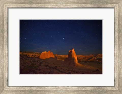 Framed Catherdral Valley Moonlight Print